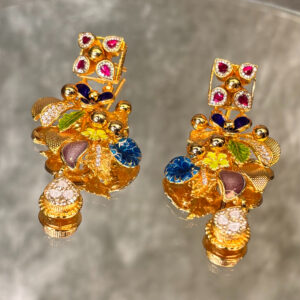 SILVER EARRING- GOLD PLATED