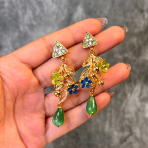 SILVER EARRING- GOLD PLATED