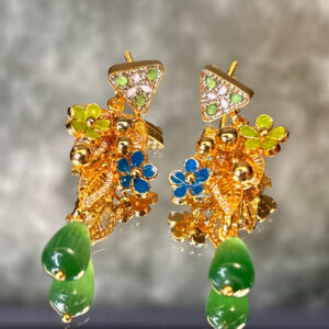 SILVER EARRING- GOLD PLATED