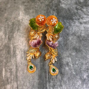 SILVER EARRING- GOLD PLATED