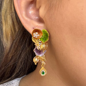 SILVER EARRING- GOLD PLATED