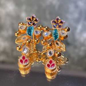 SILVER EARRING- GOLD PLATED