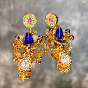 SILVER EARRING- GOLD PLATED