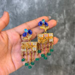 SILVER EARRING- GOLD PLATED - Image 2