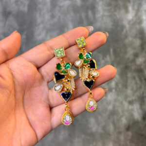 SILVER EARRING- GOLD PLATED