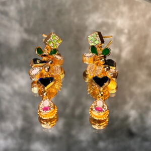 SILVER EARRING- GOLD PLATED