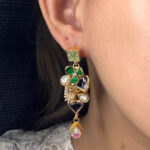SILVER EARRING- GOLD PLATED - Image 3