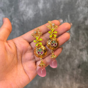 SILVER EARRING- GOLD PLATED