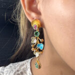 SILVER EARRING- GOLD PLATED - Image 3