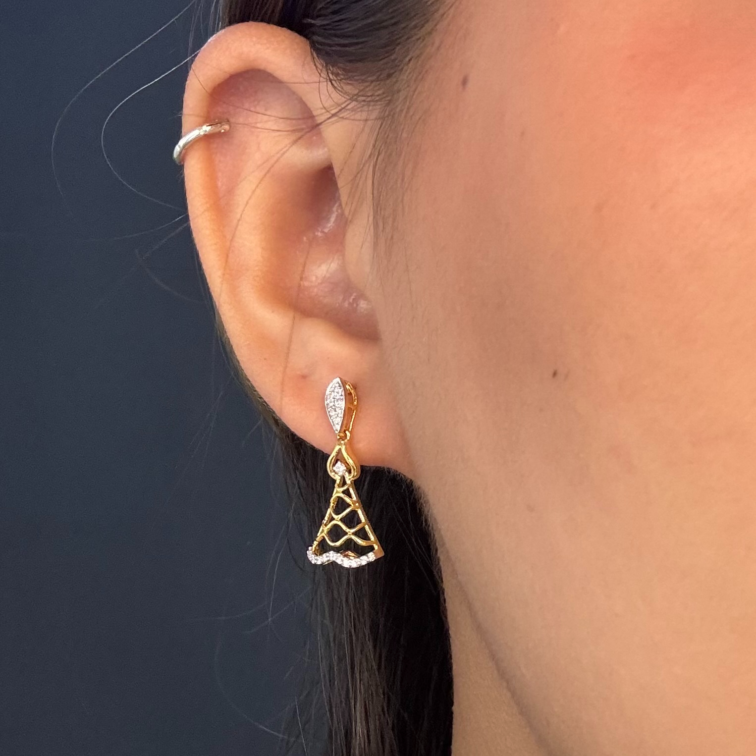 DIAMOND EARRING ( 18KT GOLD)