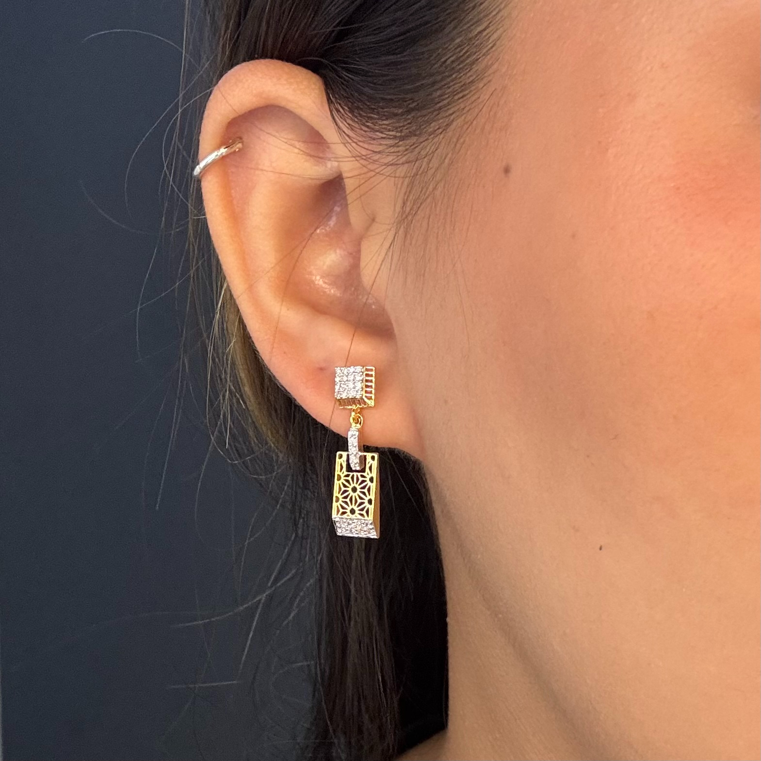 DIAMOND EARRING ( 18KT GOLD)