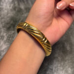 ELECTRO FORMING GOLD BANGLE - Image 2