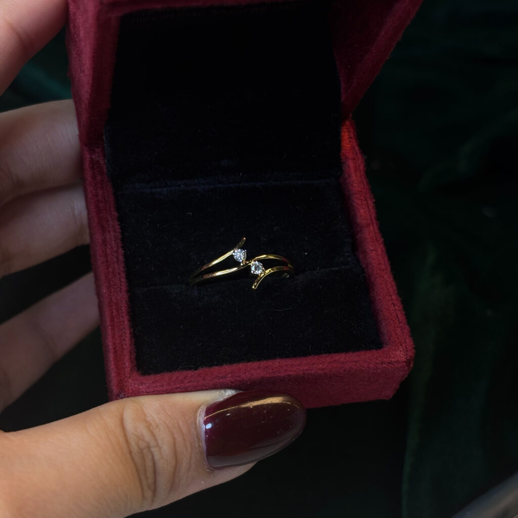 DIAMOND RING ( 9KT GOLD) - Image 3
