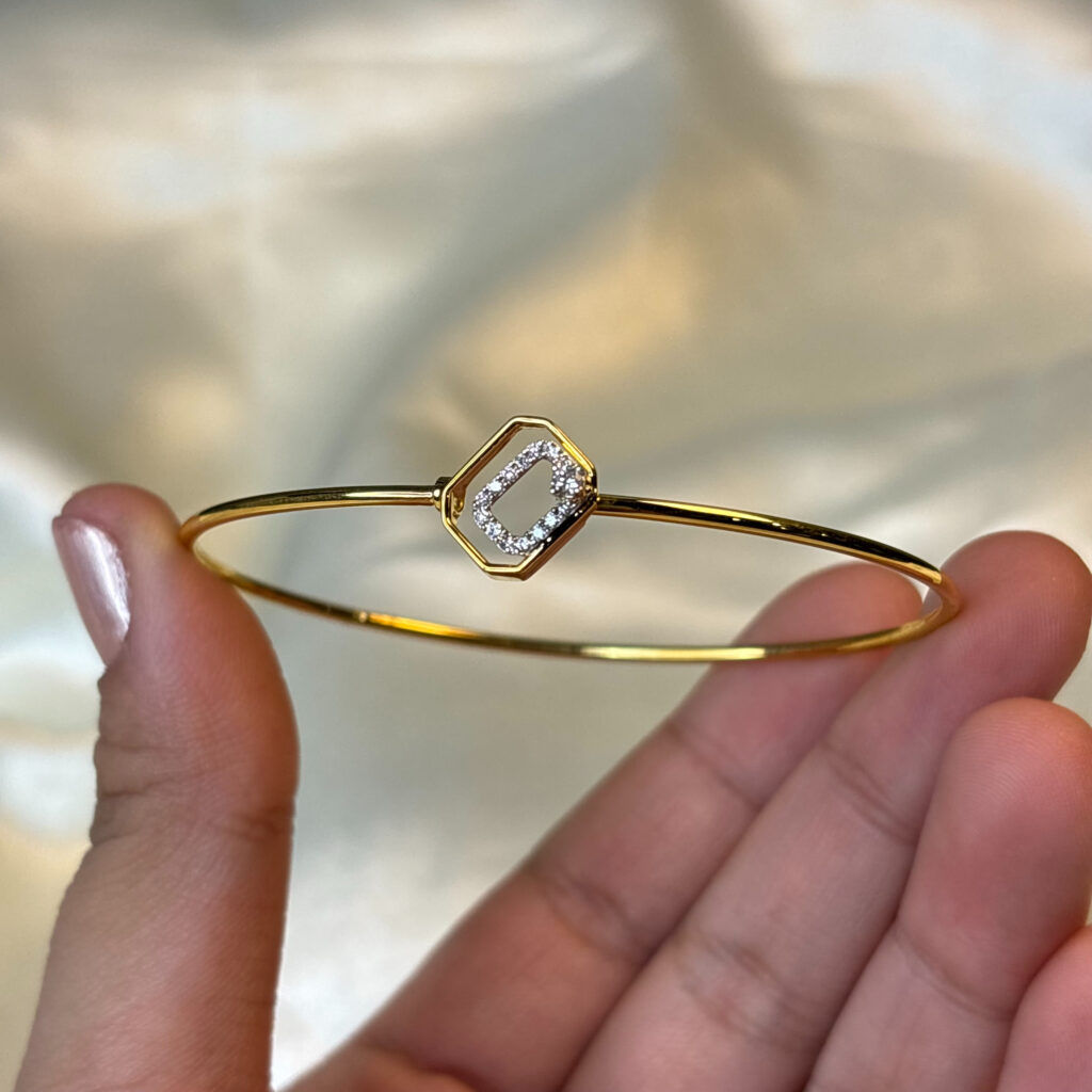 DIAMOND BANGLE (9KT GOLD) - Image 2