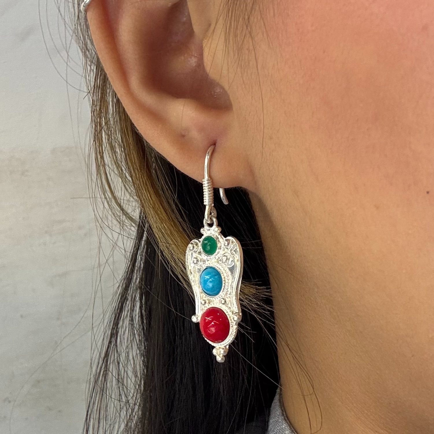 TRADITIONAL EARRINGS ( 925 SILVER)