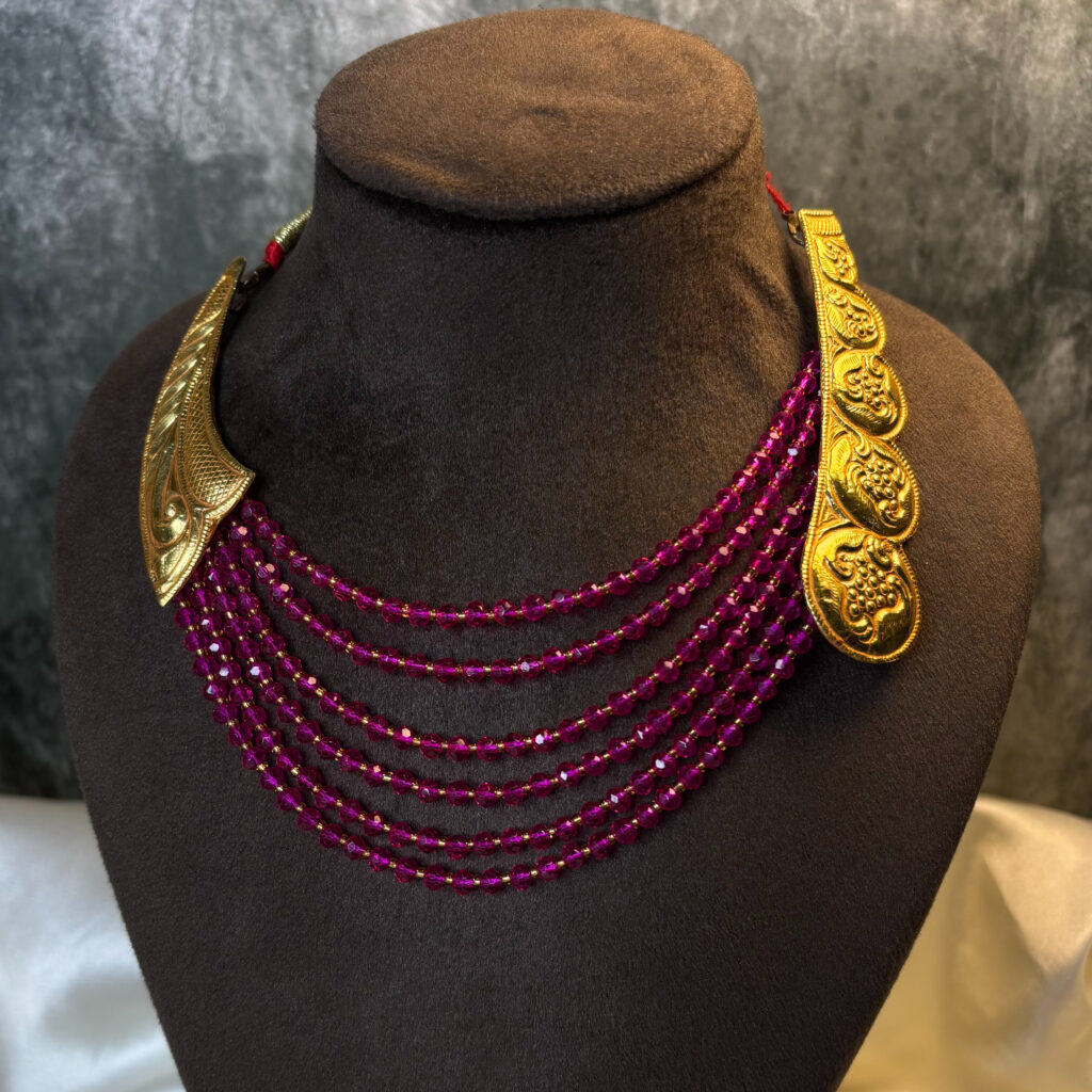 CHOKER CRYSTAL HAAR ( 24KT GOLD)