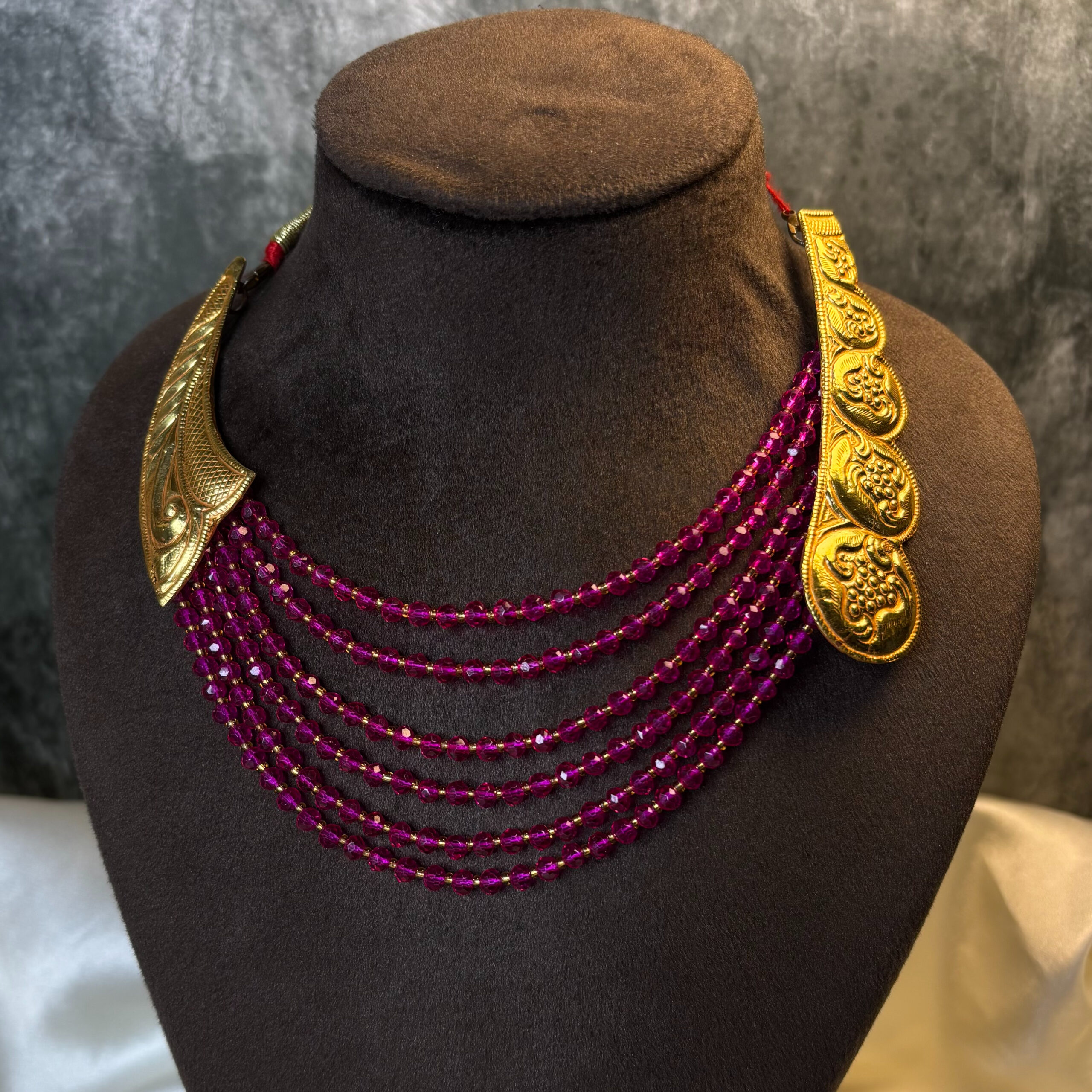 CHOKER CRYSTAL HAAR ( 24KT GOLD)