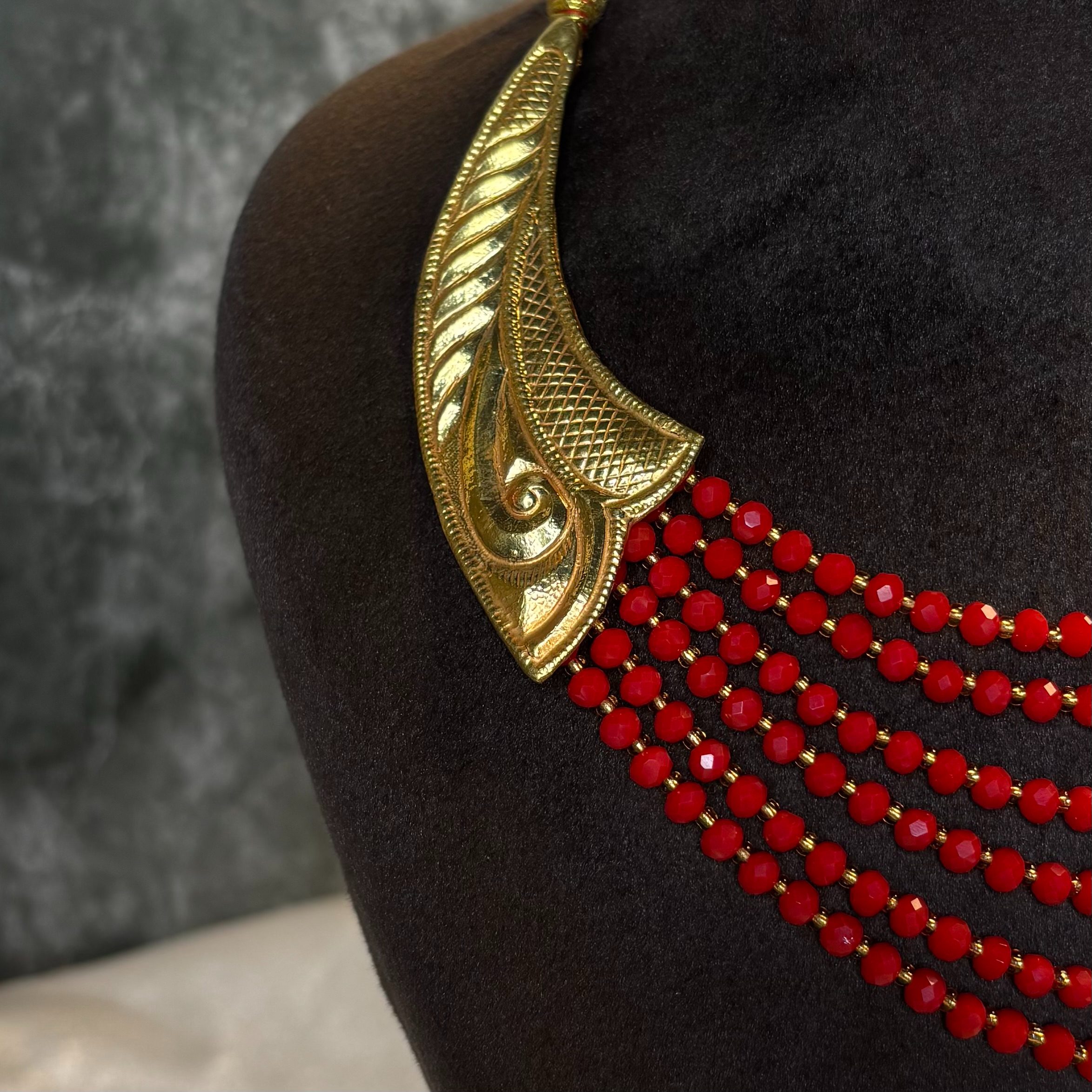 CHOKER CRYSTAL HAAR ( 24KT GOLD)