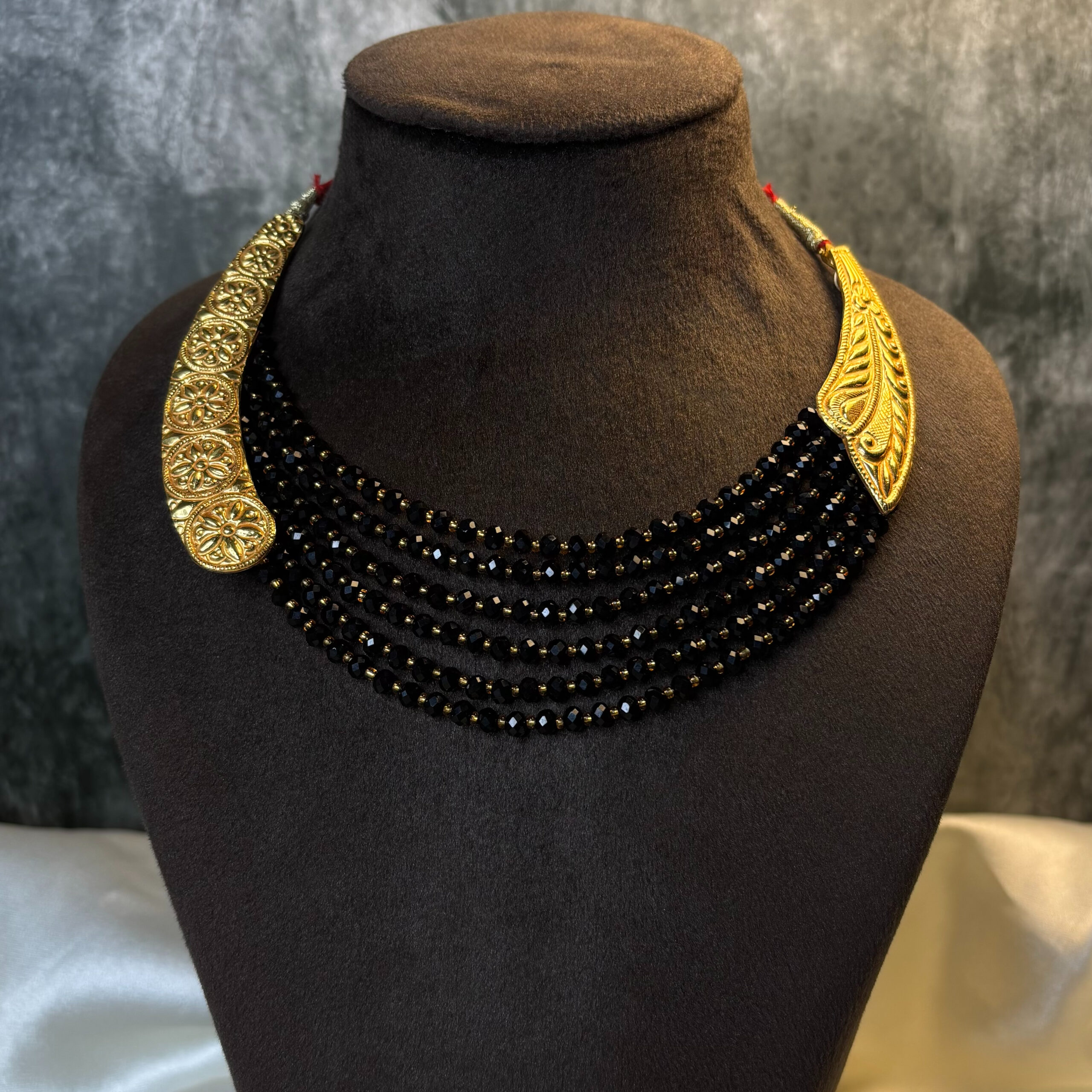 CHOKER CRYSTAL HAAR ( 24KT GOLD)