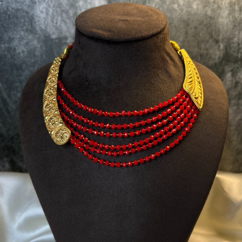 CHOKER CRYSTAL HAAR ( 24KT GOLD)