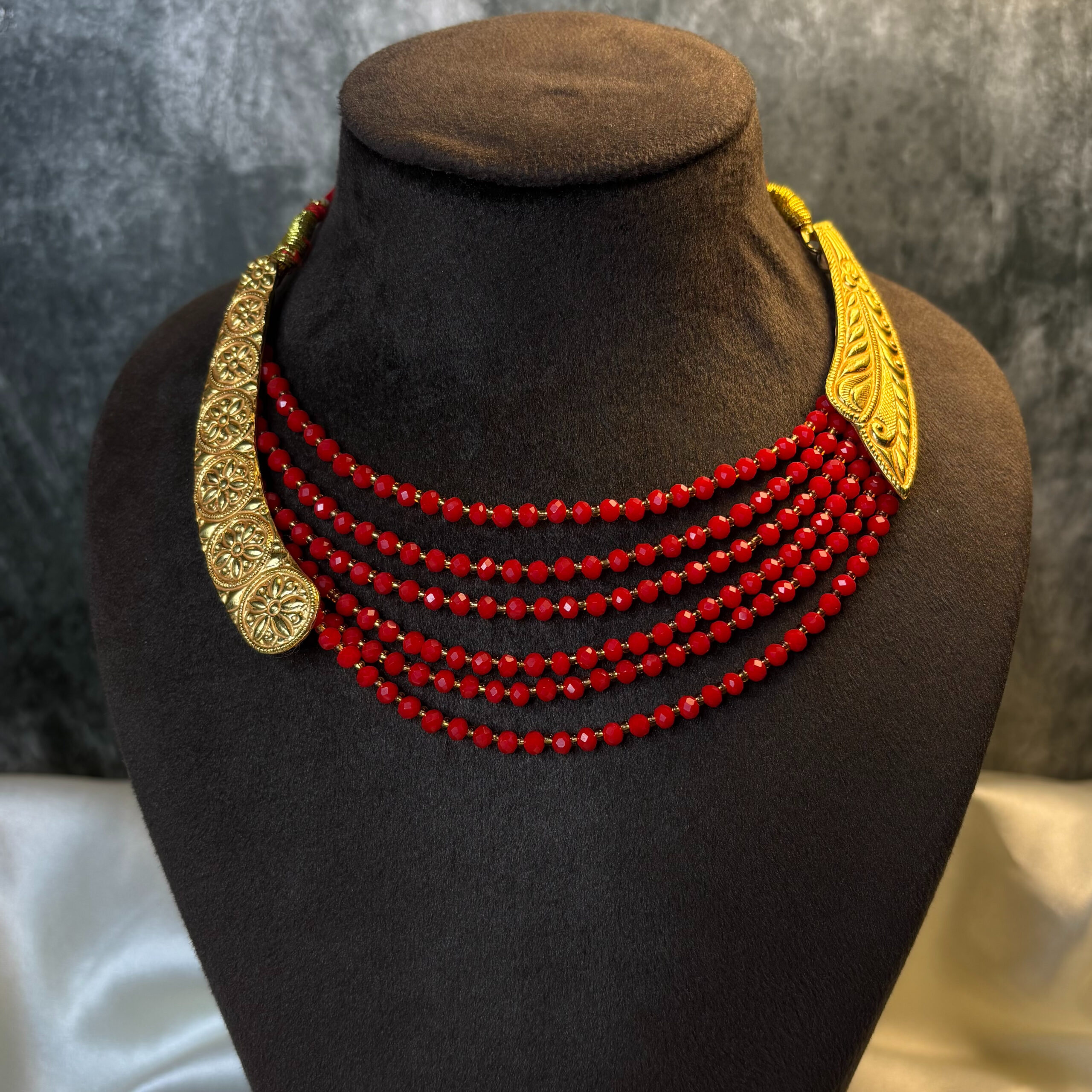CHOKER CRYSTAL HAAR ( 24KT GOLD)