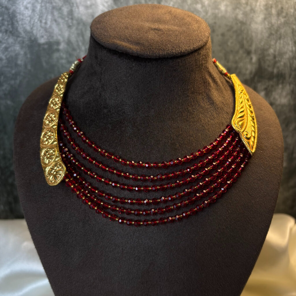 CHOKER CRYSTAL HAAR ( 24KT GOLD)