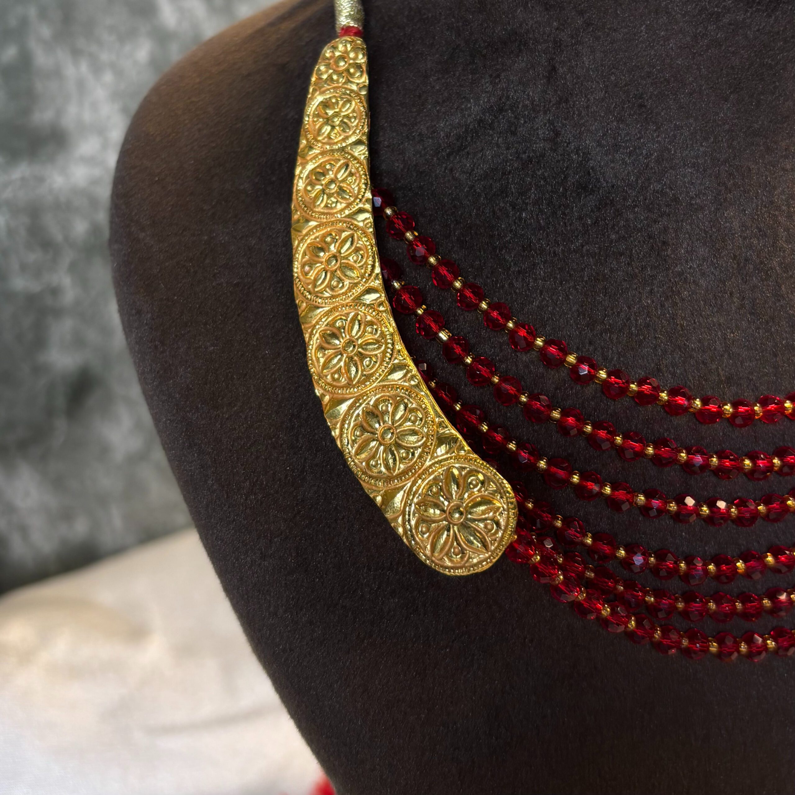CHOKER CRYSTAL HAAR ( 24KT GOLD)